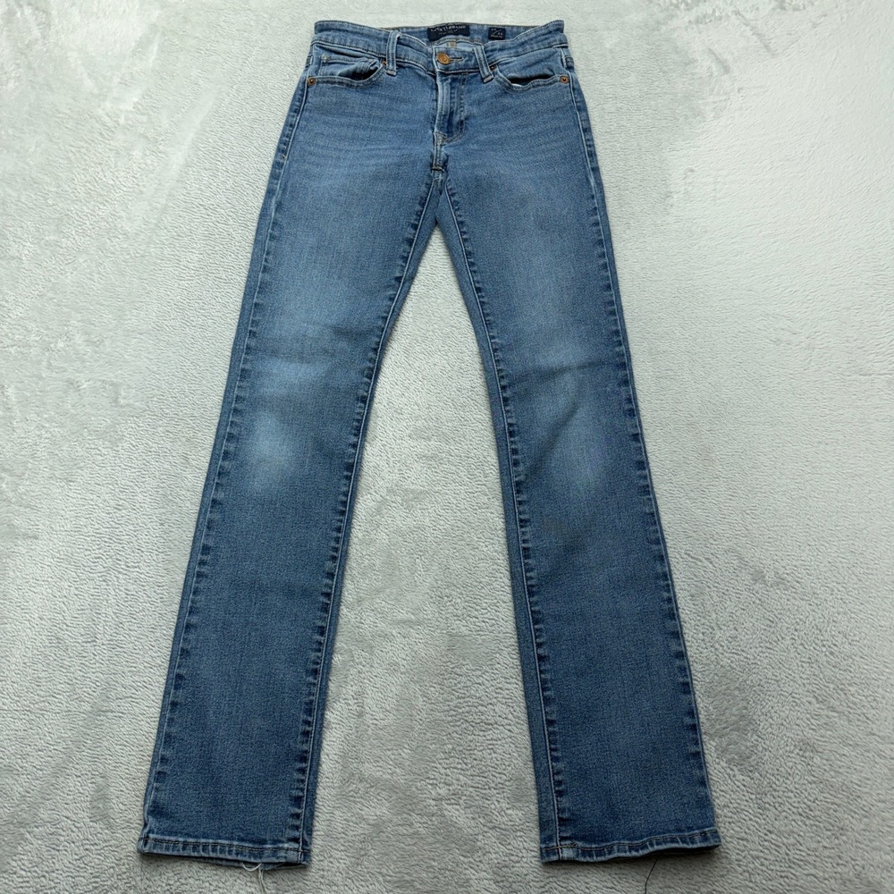 Lucky Brand Straight Leg Jeans Womens 00/24 Regular Medium Wash Blue Denim